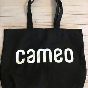 CAMEO Canvas Tote Bag - Black  - BRAND NEW.